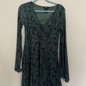 Floral Green Dress by Topshop